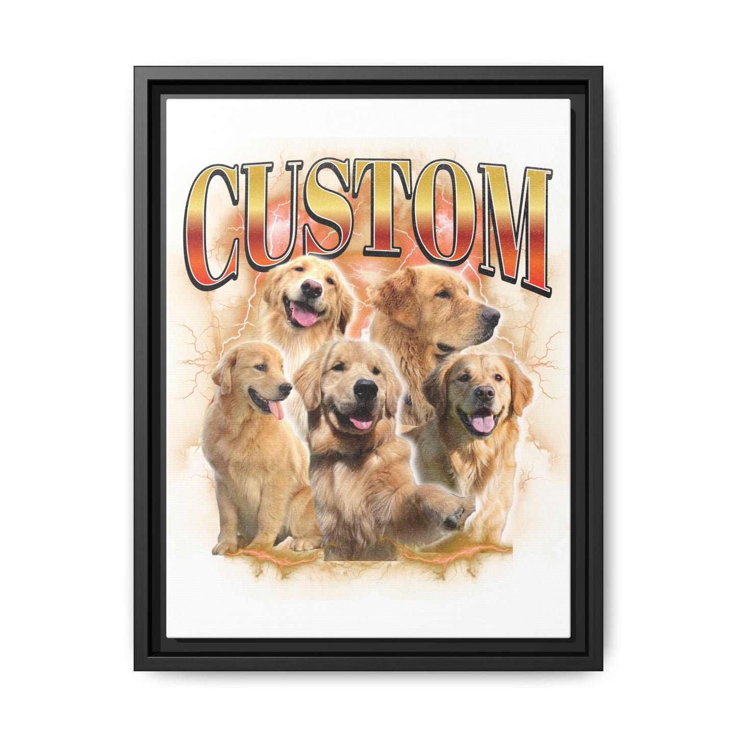 Custom Pet Portrait Canvas Print | Pet Loss Gift | Personalized Pet Memorial Wall Art | Poster & Framed Options Available