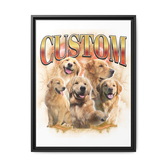Custom Pet Portrait Canvas Print | Pet Loss Gift | Personalized Pet Memorial Wall Art | Poster & Framed Options Available