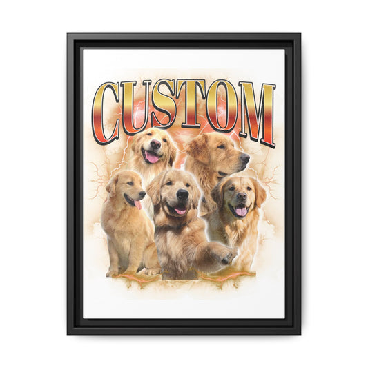 Custom Pet Portrait Canvas Print | Pet Loss Gift | Personalized Pet Memorial Wall Art | Poster & Framed Options Available